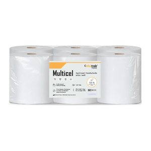 Meditrade® Handtuchrollen Multicel 2-lagig weiß, 6 Rollen