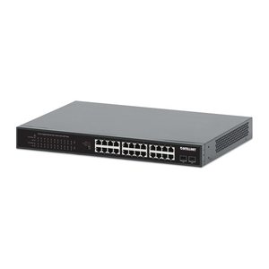 INTELLINET 24Port Gigabit PoE+ Switch 2x1G SFP 370 W