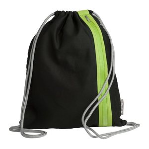 PAGNA Turnbeutel Go schwarz/dunkelrosa Zipper 46x36cm