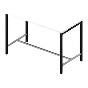 Quadrifoglio Stehtisch Creo weiß rechteckig, 4-Fuß-Gestell grau, 160,0 x 80,0 x 107,0 cm