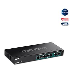 TRENDnet Switch 7-Port Multi-Gig PoE+ WallMount