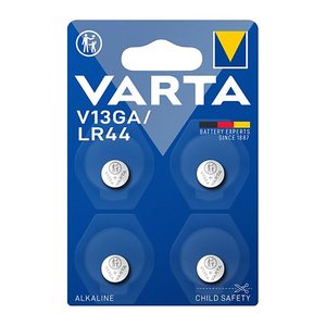 VARTA Knopfzellen V13GA/LR44 Alkali-Mangan 1,5 V, 4 St.