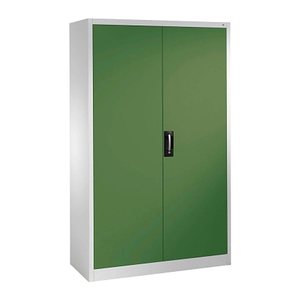 CP Stahlschrank 08930-00 S10012 lichtgrau, rededagrün 4 Fachböden 120,0 x 40,0 x 195,0 cm, aufgebaut, 1 St.
