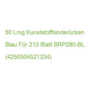 LMG Kunststoffbinderücken blau für 210 Blatt, 50 St.
