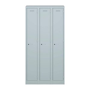 BISLEY Spind lichtgrau PL3050T1645, 3 Schließfächer 90,0 x 50,0 x 180,0 cm