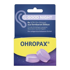 OHROPAX® Gute Nacht Ohrstöpsel 23 dB Silikon, 8 St.