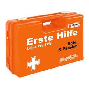 LEINA-WERKE Erste-Hilfe-Koffer Pro Safe Hotel & Pension DIN 13157 + Erweiterung orange