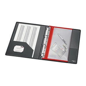 VELOFLEX Reißverschlussbeutel VELOBAG® DIN A4 transparent/schwarz 0,3 mm, 1 St.