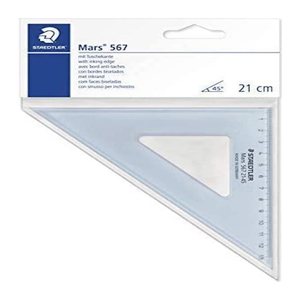 STAEDTLER Zeichendreieck 21cm 45/45 Gr. tr.bl
