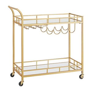 VASAGLE Servierwagen gold 86,0 x 38,0 x 90,0 cm