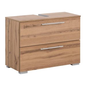 MÖBELPARTNER Waschbeckenunterschrank Carlos 148599 eiche landhaus 80,2 x 35,0 x 59,1 cm