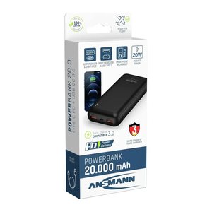 ANSMANN PB320PD Powerbank 20.000 mAh schwarz