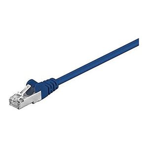 goobay RJ-45 Netzwerkkabel 5,0 m blau bis zu 1,00 Gbit/Sek. bis zu 100 MHz, 1 St.