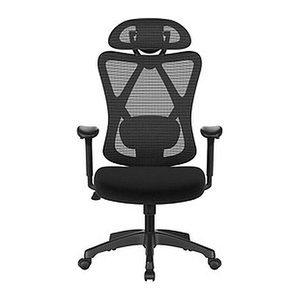 SONGMICS Bürostuhl, OBN063B01 Stoff schwarz, Gestell schwarz