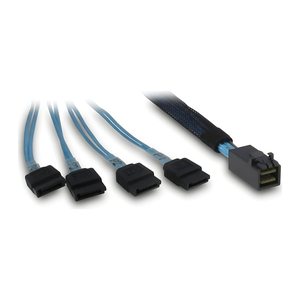 Inter-Tech Kabel SFF 8643 - 4x SATA/SAS- 0,7m Crossover