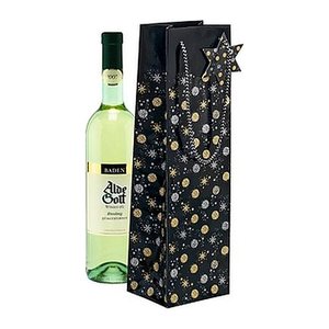 SIGEL Geschenktüten für Flaschen Stardust Motiv 10,0 x 35,0 cm, 5 St.