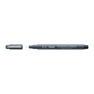 Pentel Pointliner Fineliner schwarz 0,2 mm, 1 St.