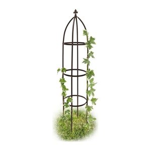 relaxdays Rankobelisk Metall, Ø 35,0 cm braun rund, 1 St.