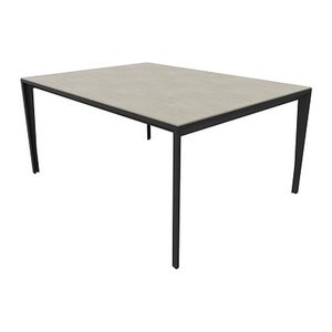 Quadrifoglio Konferenztisch X5 beton rechteckig, Vierkantrohr grau, 160,0 x 120,0 x 75,0 cm