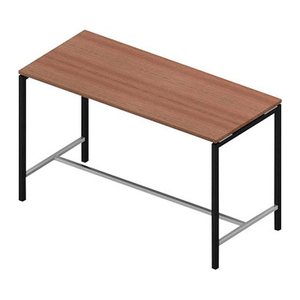 Quadrifoglio Konferenztisch Creo nussbaum rechteckig, 4-Fuß-Gestell grau, 180,0 x 80,0 x 107,0 cm