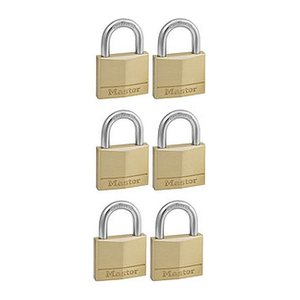 Master Lock® Vorhängeschlösser 140EURSIX gold, 6 St.