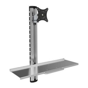 Techly Wandhalterung mit Tastaturablage, 15-27", silber