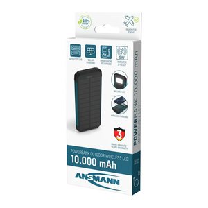 ANSMANN PB212W Solar-Powerbank 10.000 mAh schwarz