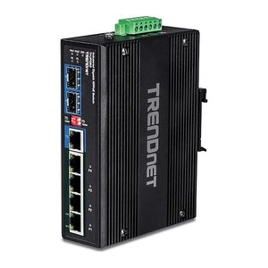 TRENDnet Industrial Switch 6-Port Gbit PoE++ DIN-Rail