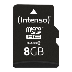 Intenso Speicherkarte microSDHC-Card Class 10, 8 GB, 1 St.