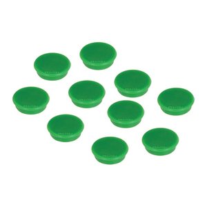 FRANKEN Haftmagnet Magnete grün, Kunststoff Ø 1,27 cm, 10 St.