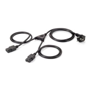 Equip Y-Netzanschlusskabel Schuko->2xIEC C13 St/Bu 1.80m PVC