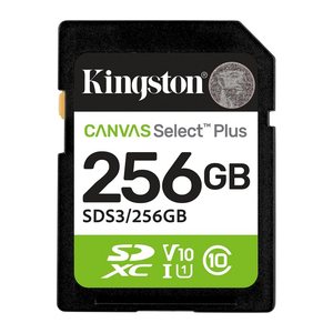 SD Card 256GB Kingston SDXC Canvas Plus Gen3 C10 retail