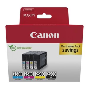 Canon PGI-2500 BK/C/M/Y schwarz, cyan, magenta, gelb Druckerpatronen, 4er-Set