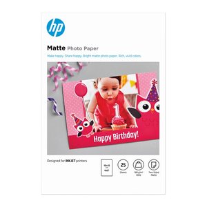 HP Fotopapier 7HF70A 10,0 x 15,0 cm matt 180 g/qm 25 Blatt