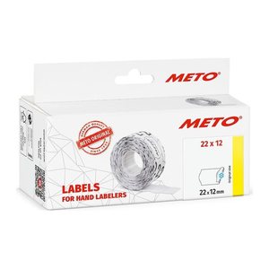 METO Preisetiketten tiefkühlgeeignet weiß permanent 22,0 x 12,0 mm, 6 Rollen