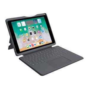 DEQSTER Smart Rugged Touch PLUS Keyboard Tablet-Tastatur schwarz geeignet für Apple iPad 7. Gen (2019), Apple iPad 8. Gen (2020), Apple iPad 9. Gen (2021)