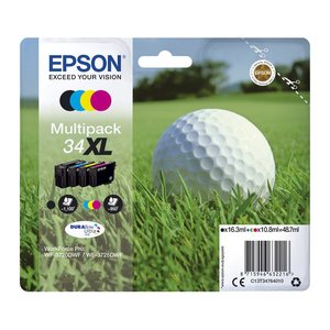 EPSON 34 / T3466 (Golfball) schwarz, cyan, magenta, gelb Druckerpatronen, 4er-Set
