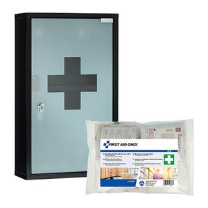 FIRST AID ONLY® Medizinschrank DIN 13169 schwarz
