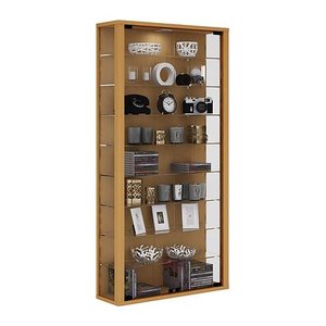VCM my home Vitrosa Maxi Vitrine buche 8 Fachböden