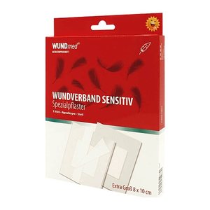 WUNDmed® Pflaster Wundverband Sensitiv 03-017 weiß 8,0 x 10,0 cm, 5 St.