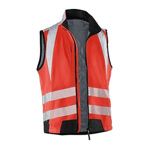 KÜBLER® unisex Warnweste REFLECTIQ rot, schwarz Größe 3XL
