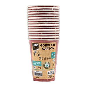 PROnappe Einweg-Kaffeebecher rot 200,0 ml, 15 St.