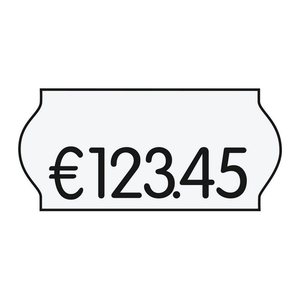 PrinterLabels AS Preisetiketten weiß ablösbar 26,0 x 12,0 mm, 12 Rollen