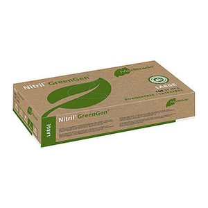 Meditrade® unisex Einmalhandschuhe Nitril® GreenGen® grün Größe L, 100 St.