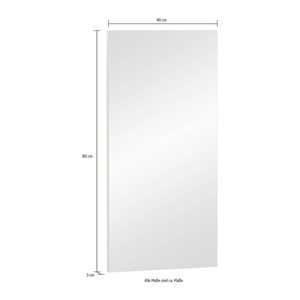 MÖBELPARTNER Spiegel Mads 137198 silber 40,0 x 3,0 x 80,0 cm