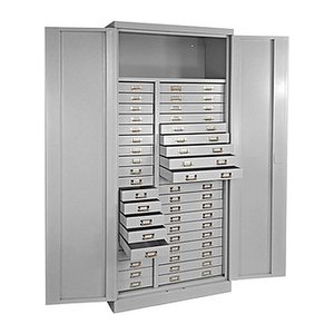 ADB Schubladenschrank lichtgrau 80,0 x 41,0 x 179,0 cm, 1 St.