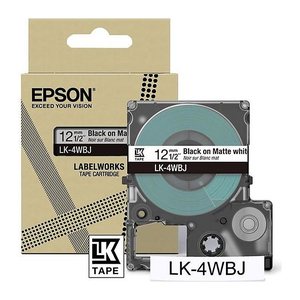 EPSON Schriftband LK LK-4WBJ C53S672062, 12 mm, schwarz auf weiß, 1 St.
