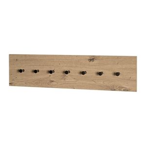 HAKU Möbel Wandgarderobe 37446 eiche Metall 7 Haken 89,0 x 20,0 cm, 1 St.