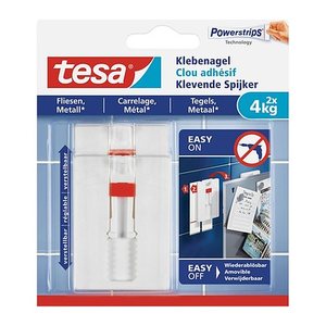 tesa Powerstrips Klebenägel für max. 4,0 kg, 2,4 x 4,5 cm, 2 St.