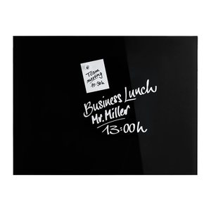 magnetoplan Glas-Magnettafel 80,0 x 60,0 cm tief-schwarz